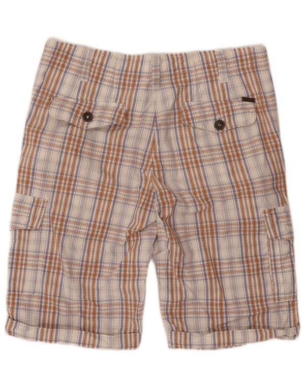 Pantaloncini cargo da uomo Just Cavalli W36 a quadri beige grandi