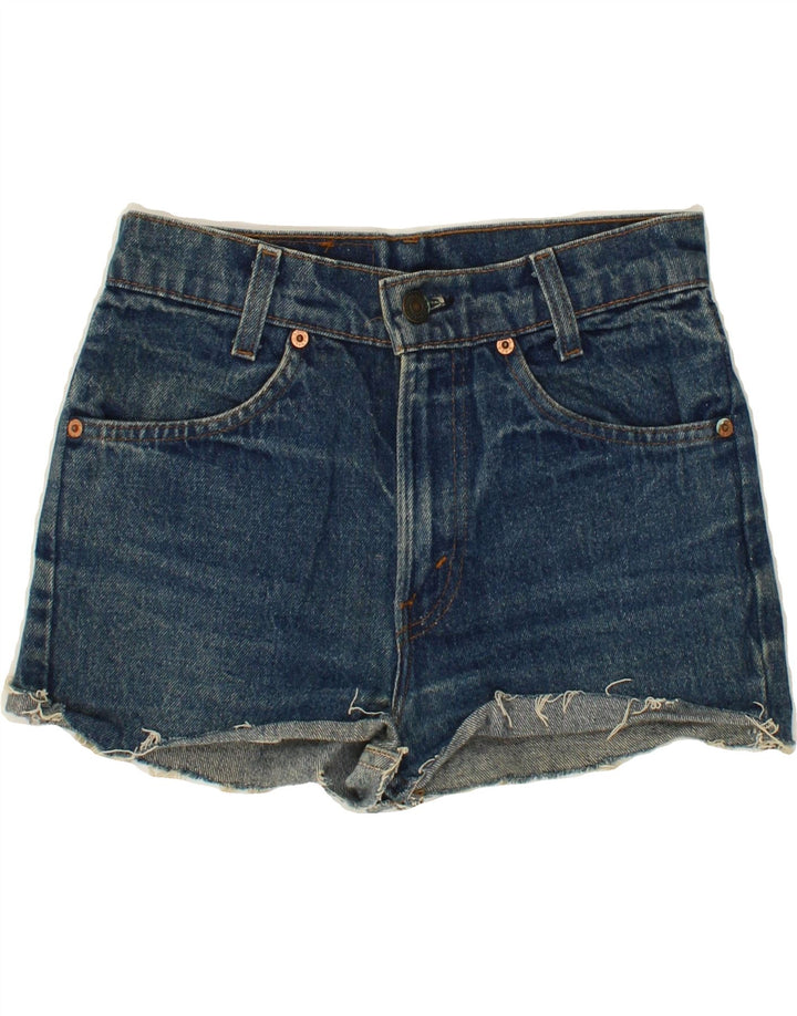 LEVI'S Womens Denim Hot Pants W27 Small Blue Vintage Levi's and Second-Hand Levi's from Messina Hembry 