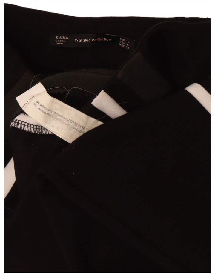 Leggings Zara Trafaluc da donna UK 14 Large Nero Colourblock Poliestere