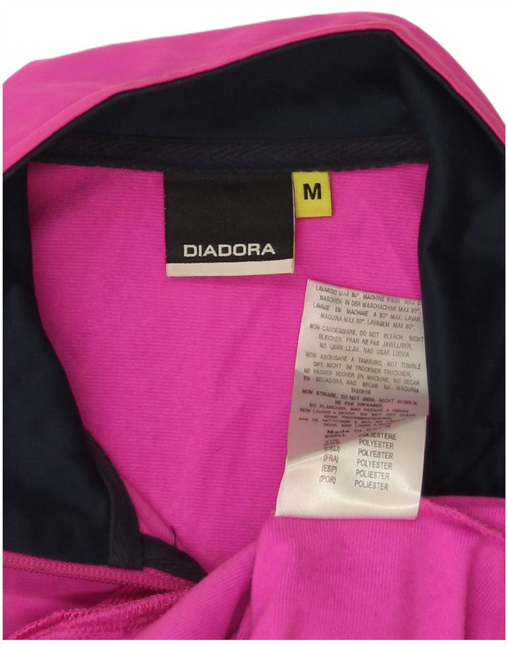 Giacca da tuta da donna Diadora UK 14 poliestere rosa medio