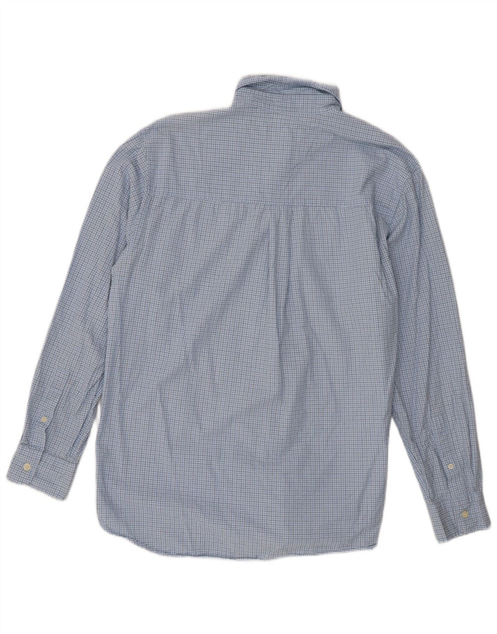 Camicia da uomo Chaps in cotone a quadretti blu medio