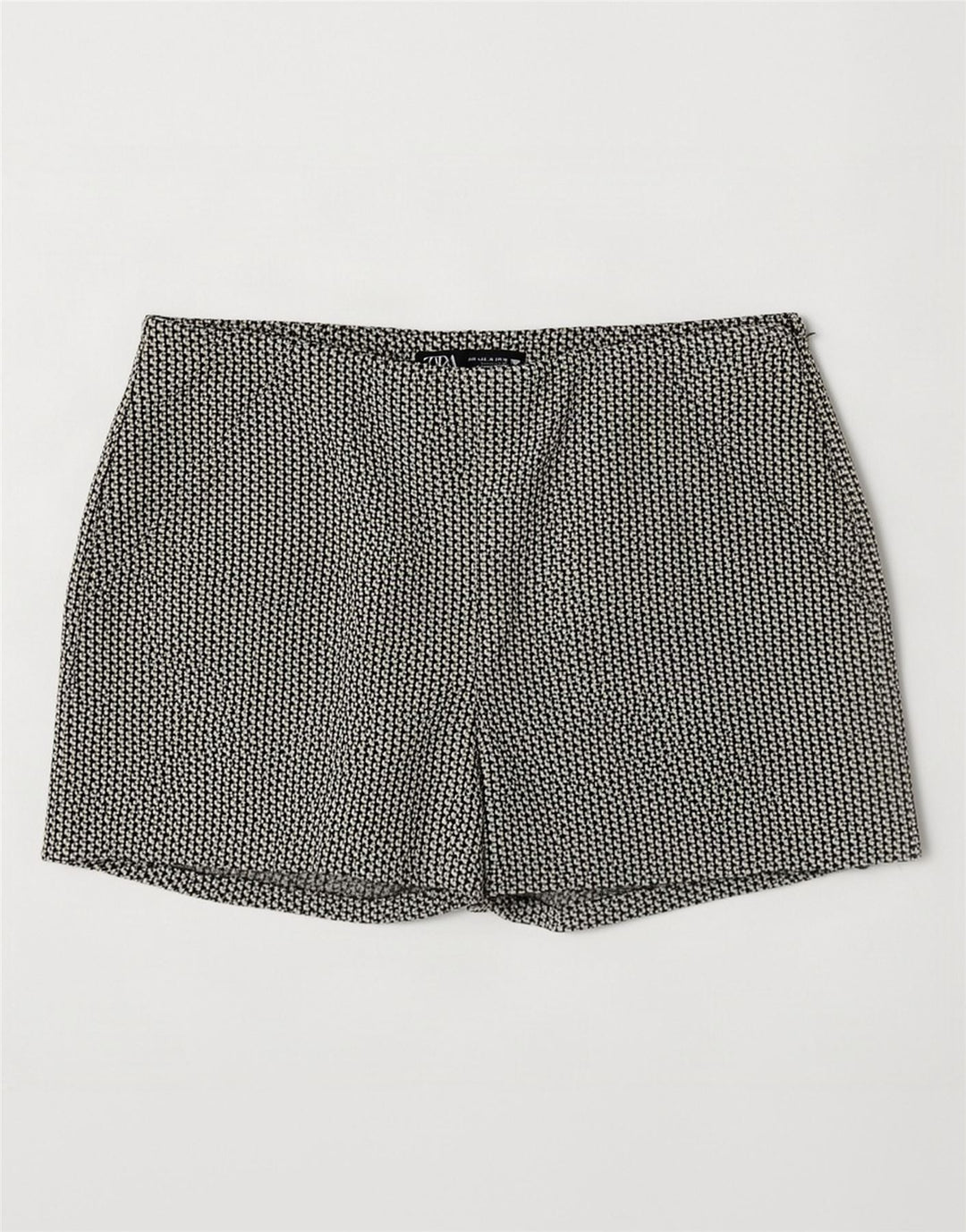 Pantaloni caldi a vita alta da donna Zara grandi W30 beige geometrici