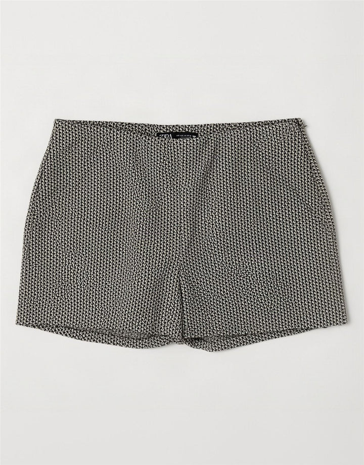 Pantaloni caldi a vita alta da donna Zara grandi W30 beige geometrici