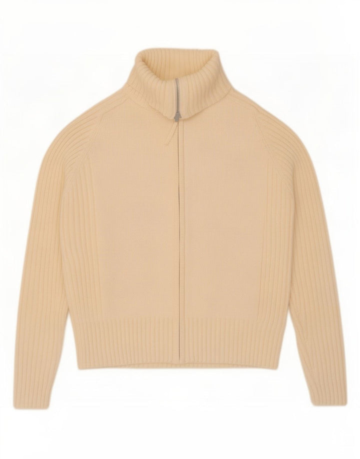 Maglione cardigan con zip intera da donna Marks & Spencer UK 16 grande bianco sporco