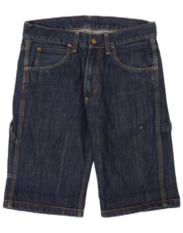 Bermuda in denim da uomo Carhartt W30 cotone blu navy medio