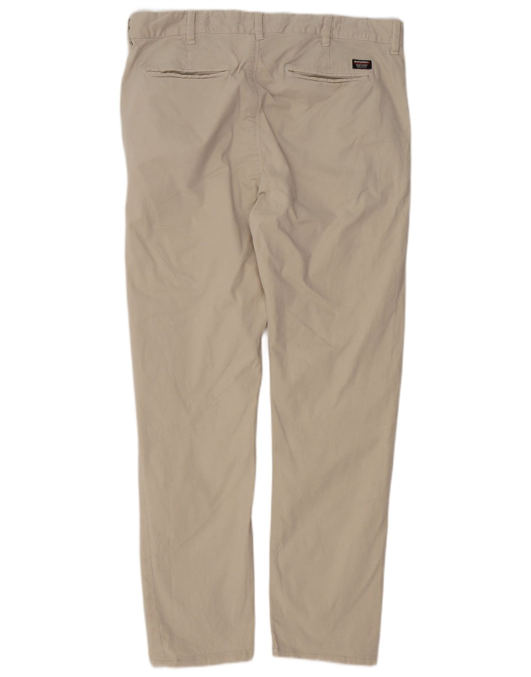 Pantaloni chino slim da uomo SUPERDRY W34 L28 cotone beige