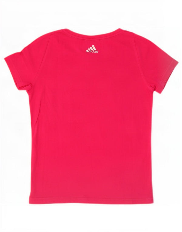 T-shirt grafica da donna Adidas Top UK 4/6 XS cotone rosa