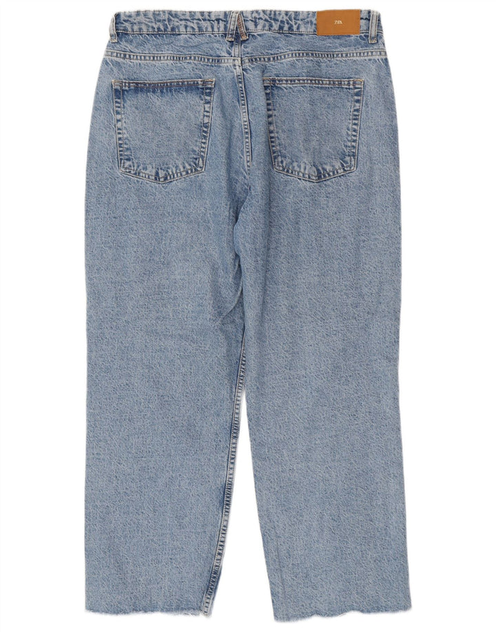 Jeans larghi da donna ZARA EU 42 Large W32 L27 Blu