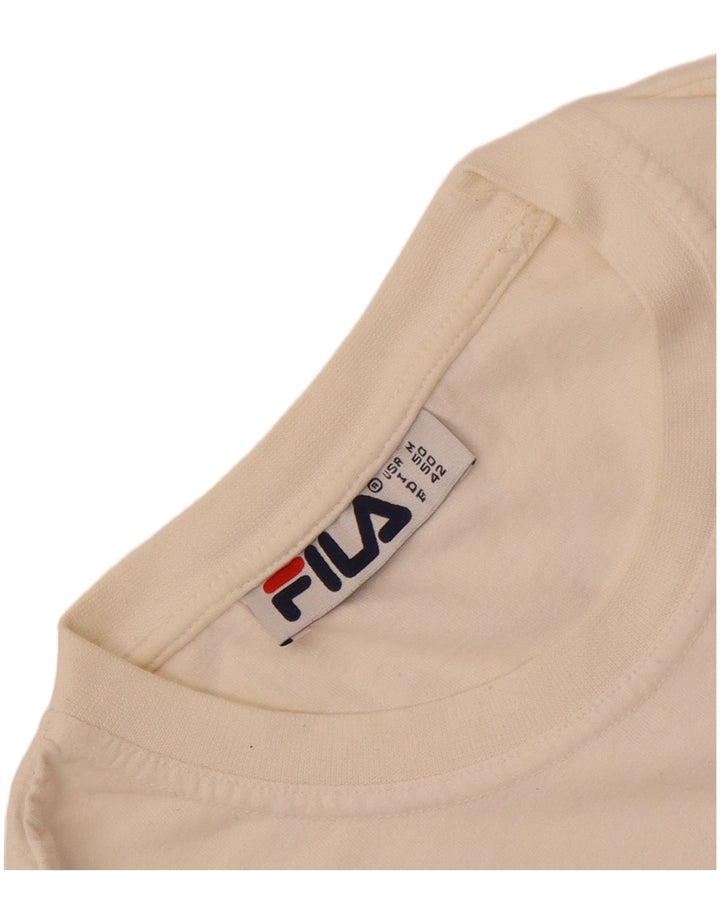 T-shirt grafica da uomo Fila Top bianco medio