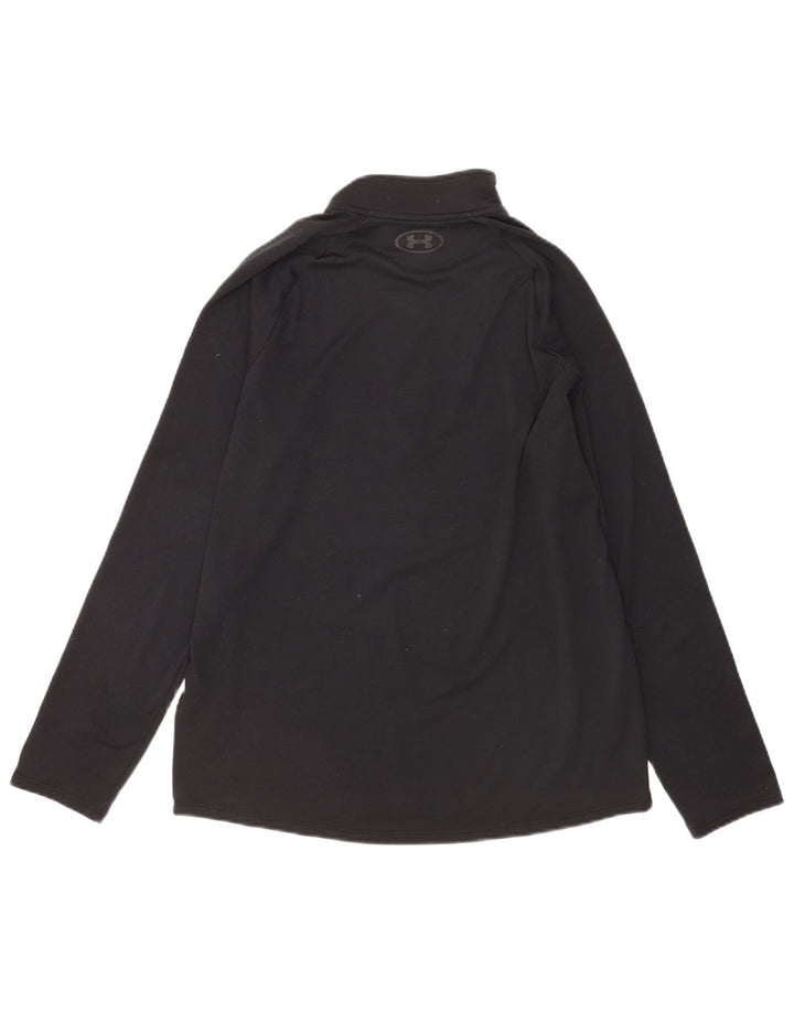 Maglietta Under Armour da uomo Heat Gear con zip e collo pullover, media, nera