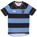 Canterbury T-shirt da uomo Top XS in poliestere a righe blu