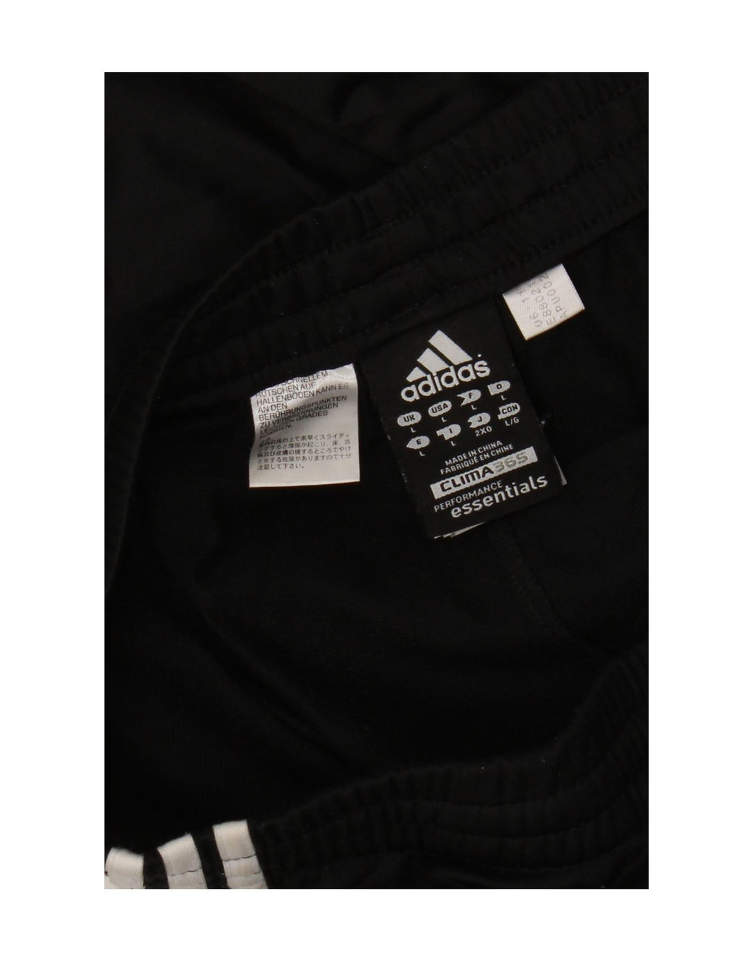Pantaloni da tuta Adidas Clima 365 da uomo grandi in poliestere nero