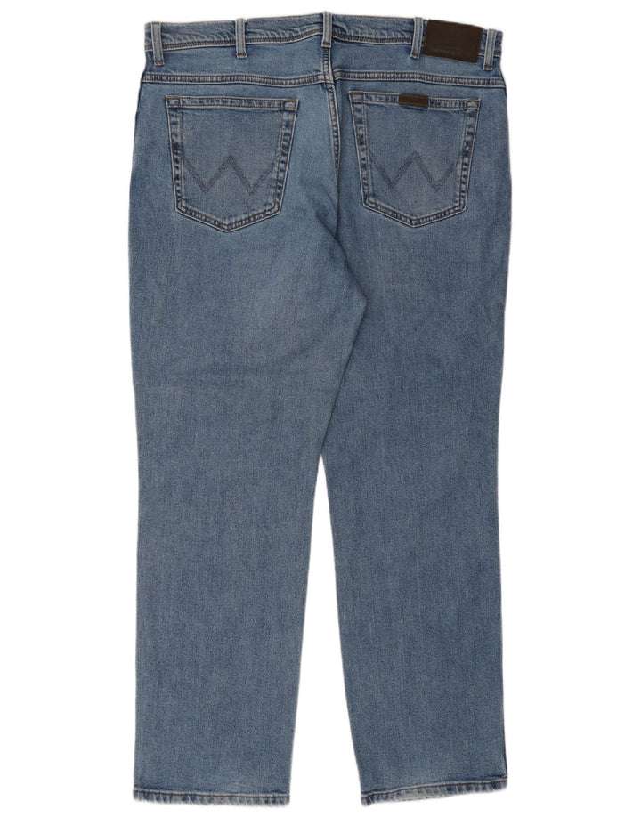 Jeans dritti da uomo vestibilità regolare WRANGLER W38 L32 cotone blu