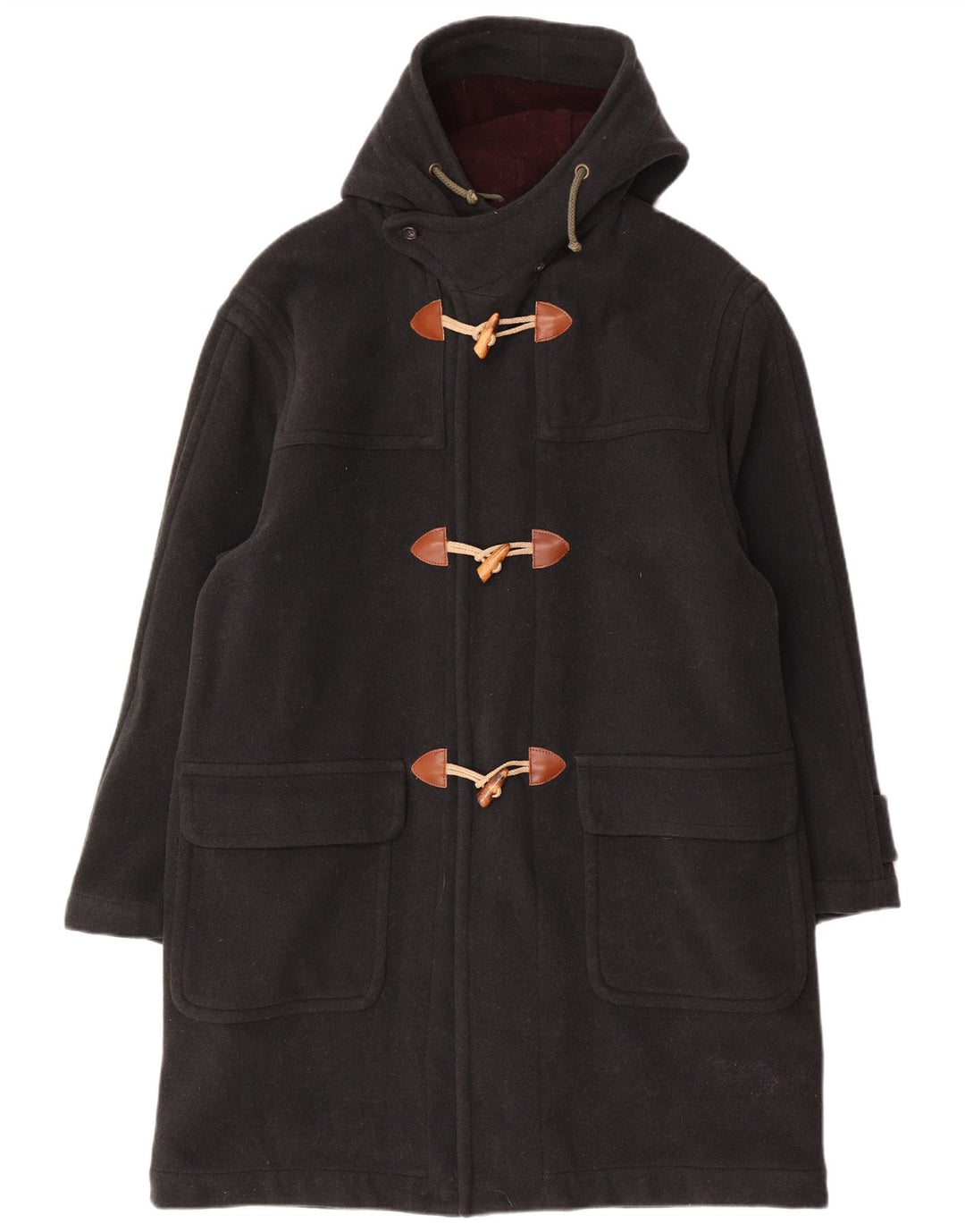 Montgomery con cappuccio da uomo P&P People UK 38 Lana verde medio