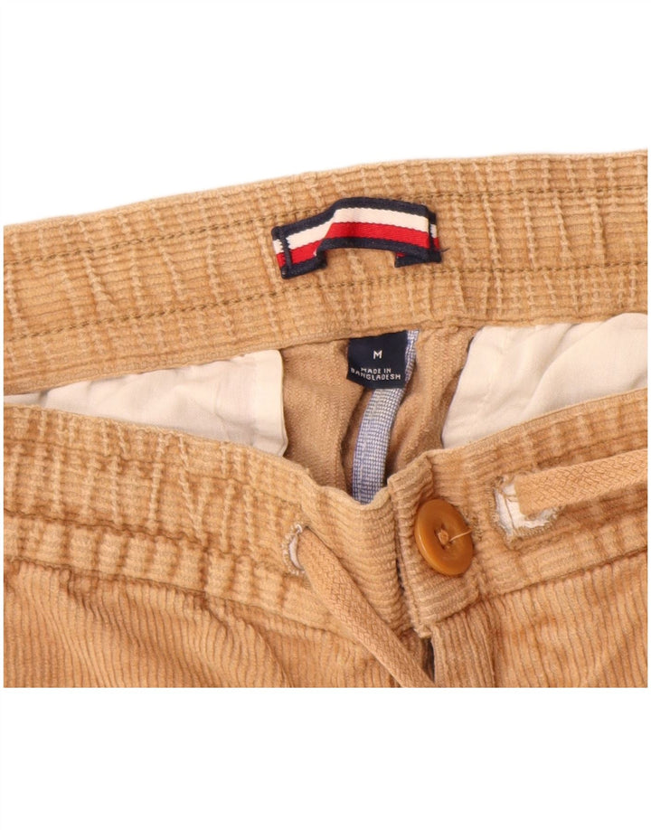 Pantaloni slim da donna in velluto a coste Tommy Hilfiger medi W30 L27 cotone beige