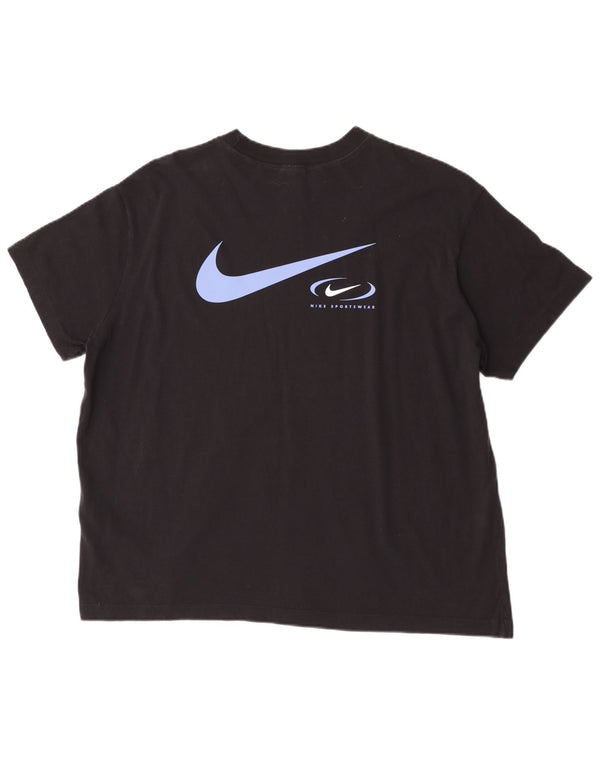 T-shirt grafica da uomo Nike Top grande in cotone nero