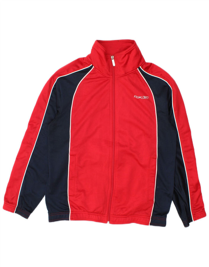 Giacca da tuta da donna Reebok UK 14 Medium Red Colourblock Poliestere