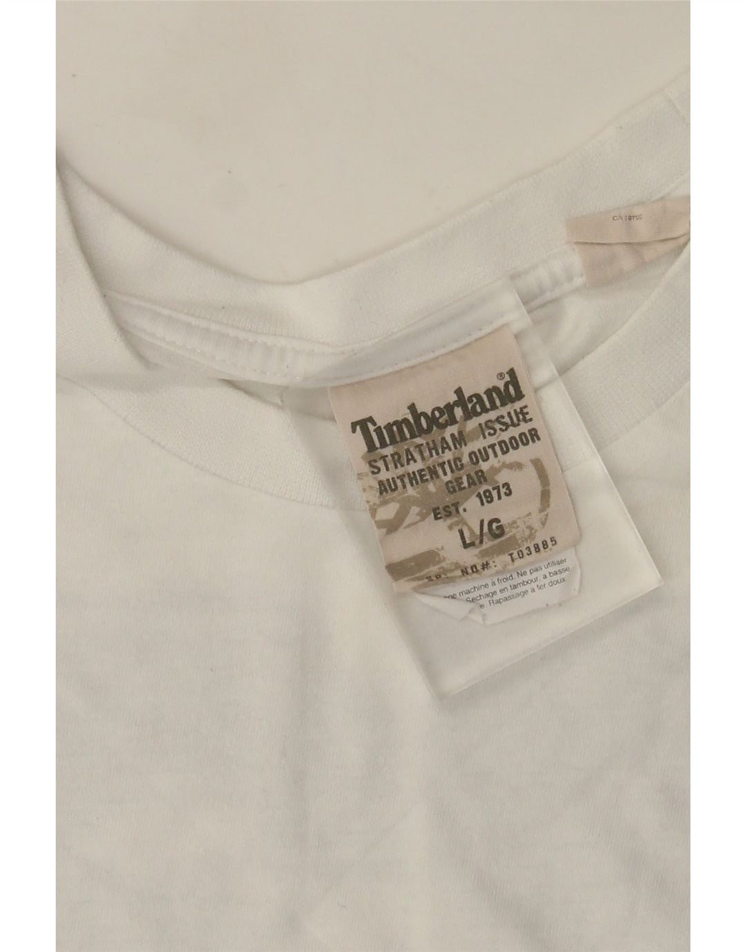 T-shirt grafica da uomo Timberland Top grande in cotone bianco
