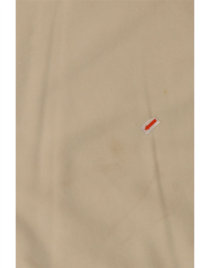 NIKE Felpa corta oversize da donna, maglione UK 10, piccola, cotone bianco sporco