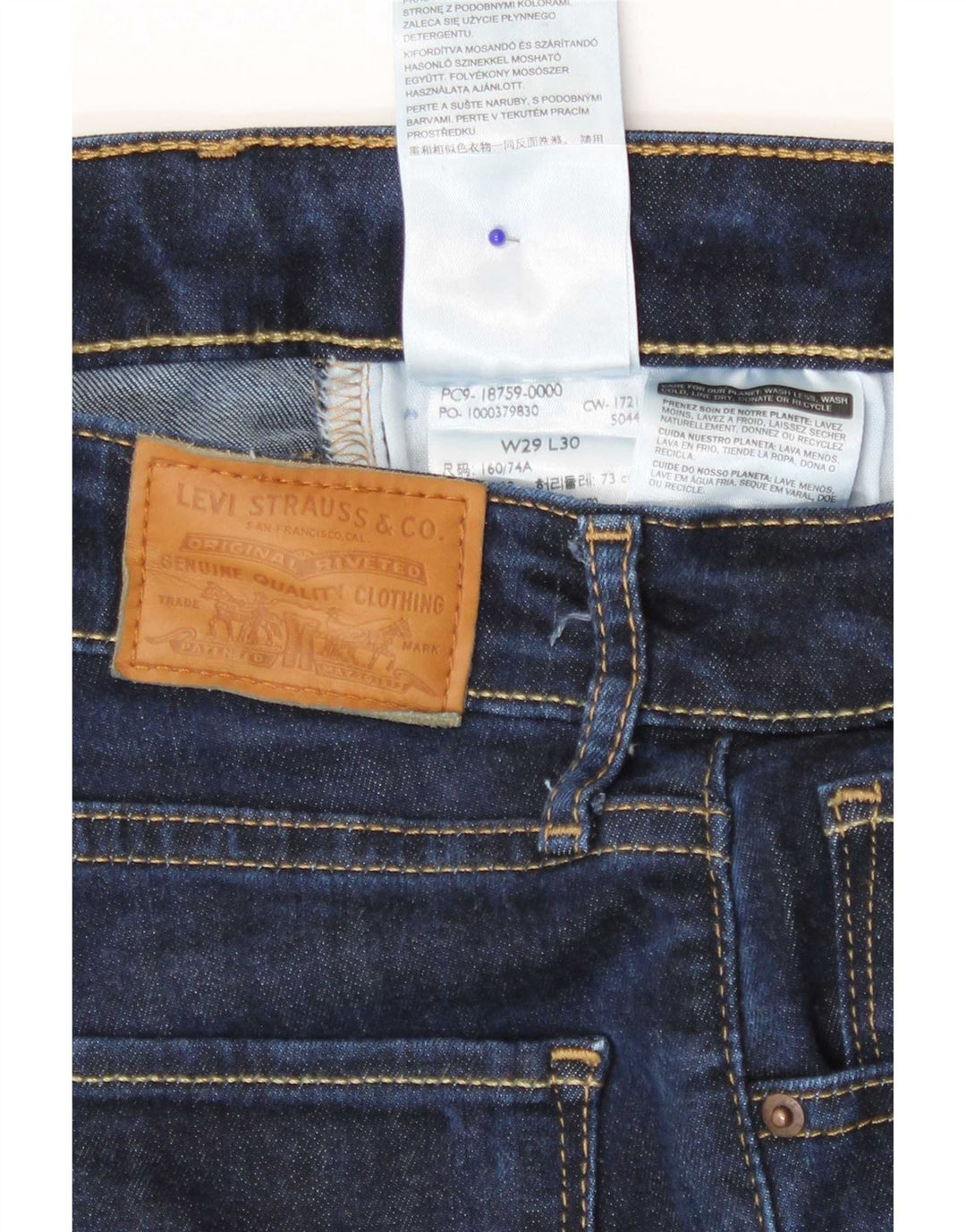 Jeans Levi's da donna 725 bootcut a vita alta W29 L30 Lyocell blu navy