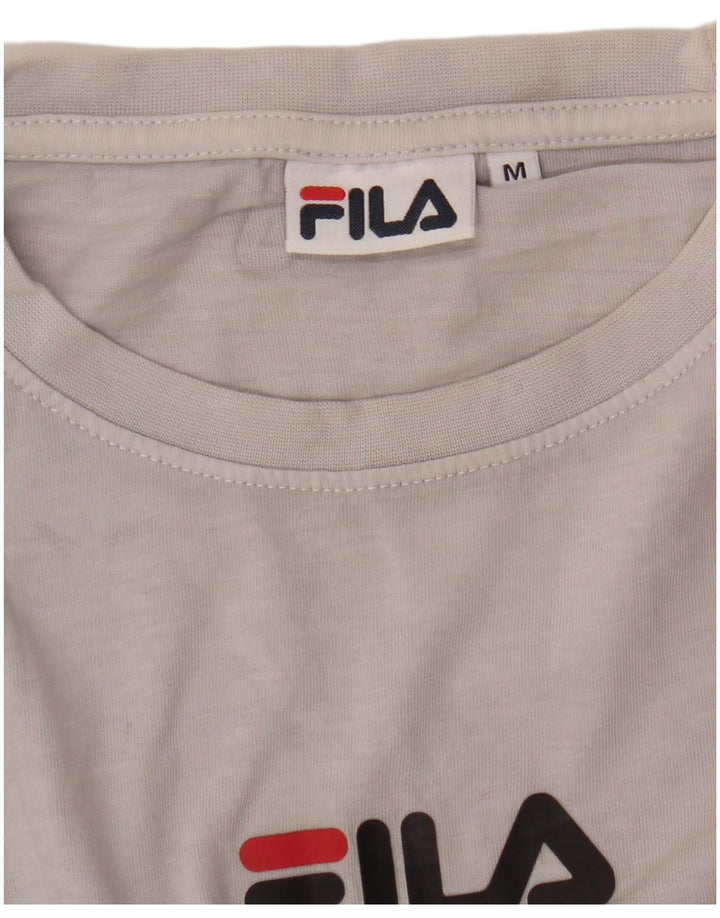 T-shirt Fila da uomo Top color nero medio