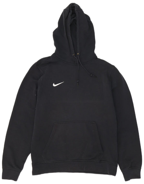 Felpa con cappuccio da uomo Nike, cotone medio nero