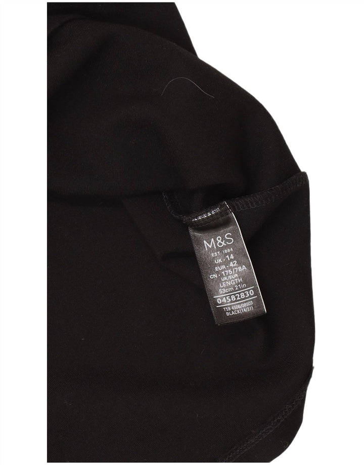 Minigonna da donna Marks & Spencer UK 14 grande W30 viscosa nera