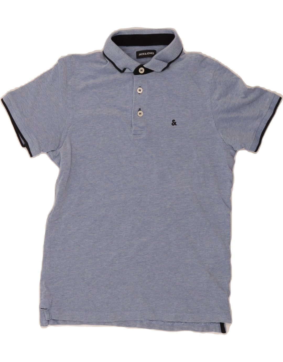 JACK & JONES Mens Polo Shirt Small Blue Cotton Vintage Jack & Jones and Second-Hand Jack & Jones from Messina Hembry 