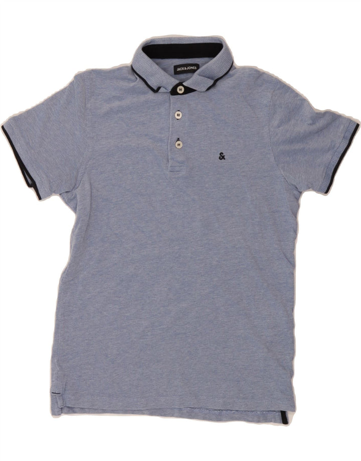 JACK & JONES Mens Polo Shirt Small Blue Cotton Vintage Jack & Jones and Second-Hand Jack & Jones from Messina Hembry 