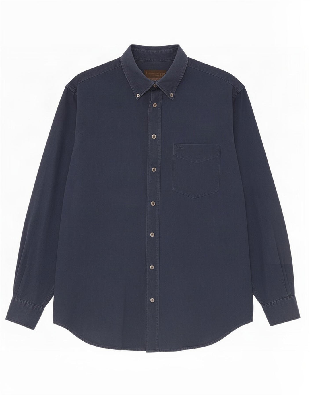 Camicia da uomo Gas Large in cotone blu navy