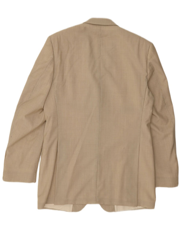 Giacca blazer da uomo a 2 bottoni Joop IT 48 Lana vergine gessata beige medio