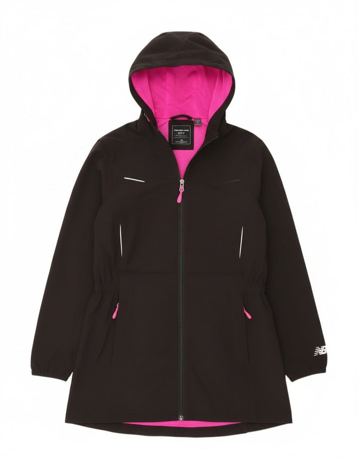 Impermeabile con cappuccio da donna New Balance UK 14 poliestere nero medio
