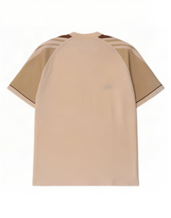 T-shirt da uomo Adidas Top UK 40/42 cotone color block beige medio