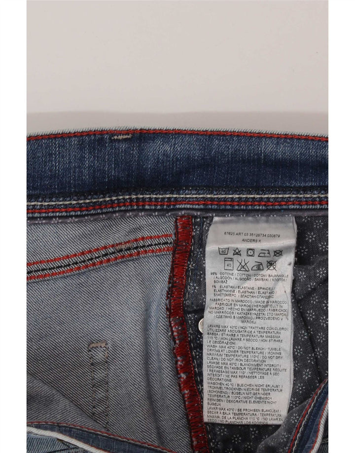 Gas Pantaloncini di jeans da uomo grandi W33 Blu Cotone