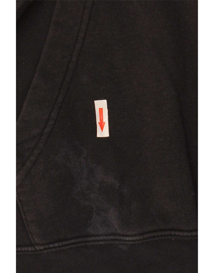 Felpa con cappuccio grafica Nike da uomo piccola in cotone nero