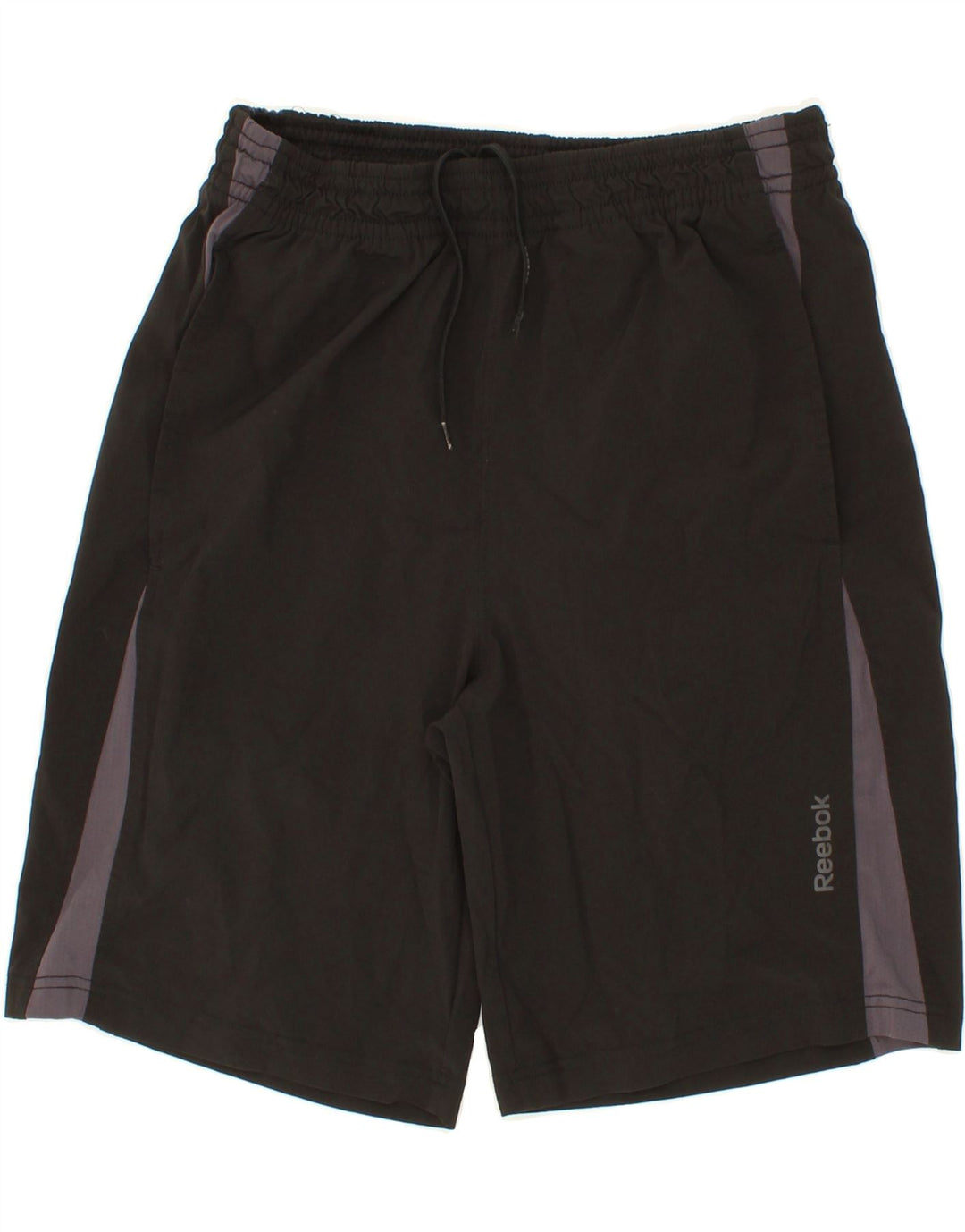 REEBOK Mens Sport Shorts Small Black Colourblock Polyester Vintage Reebok and Second-Hand Reebok from Messina Hembry 