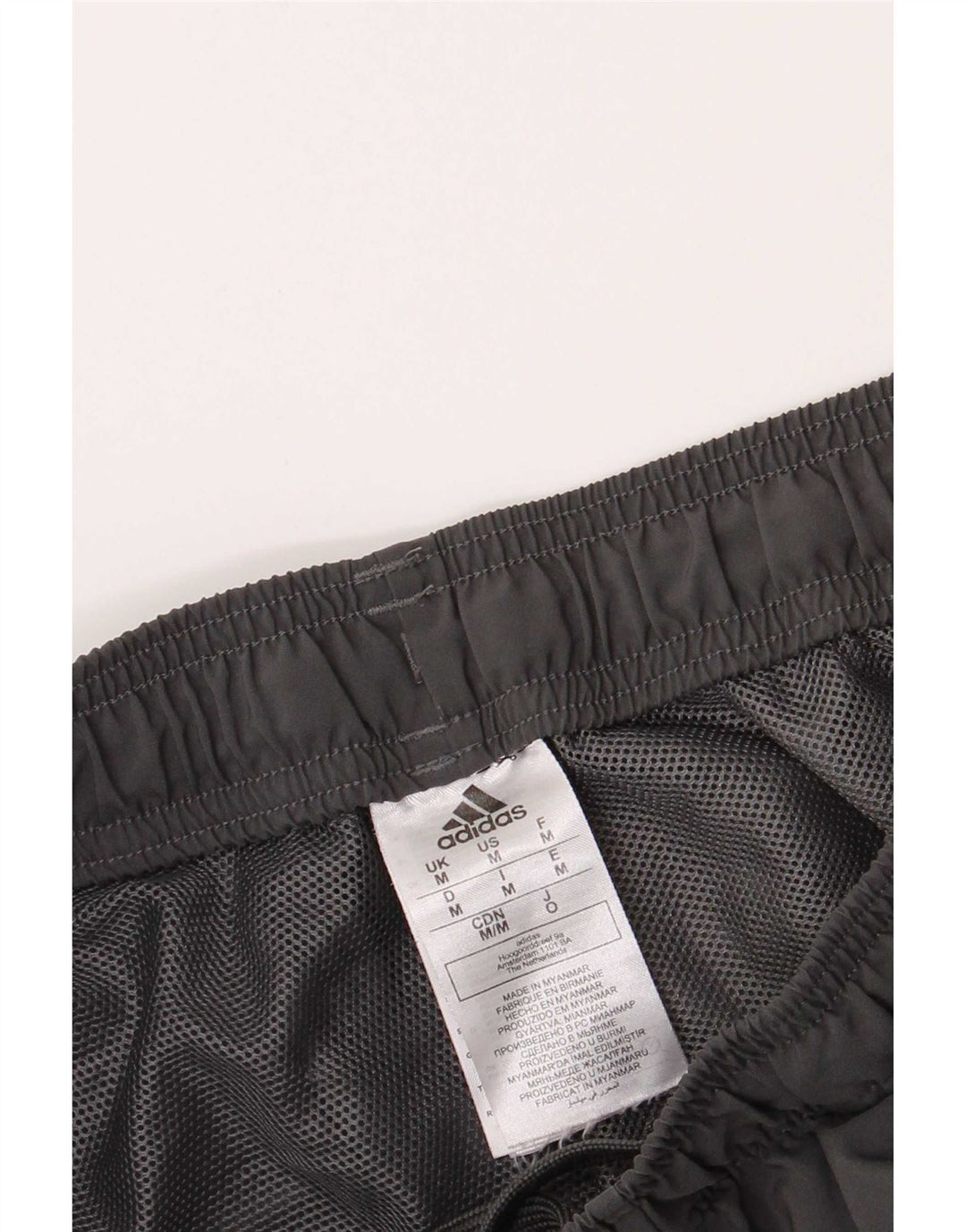 Pantaloncini sportivi Adidas da uomo in poliestere grigio medio