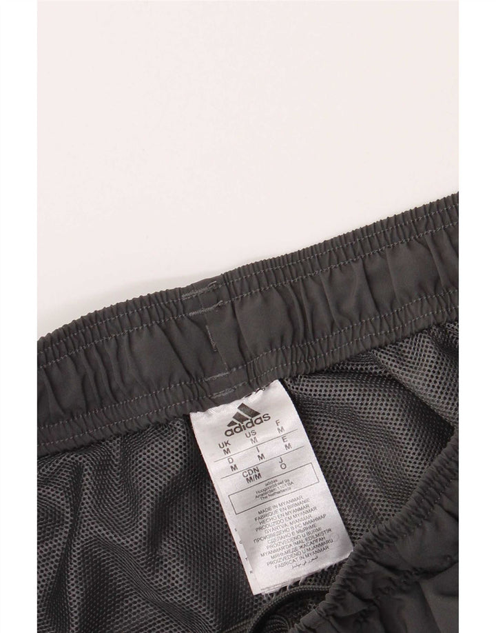 Pantaloncini sportivi Adidas da uomo in poliestere grigio medio