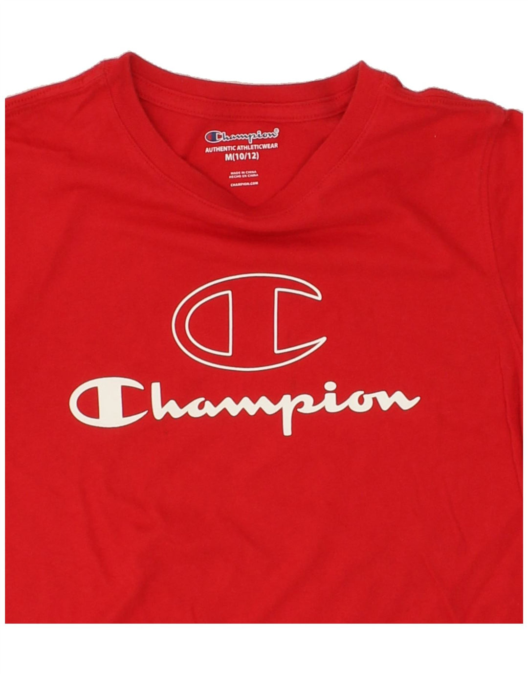 CHAMPION Boys Graphic T-Shirt Top 10-11 Years Medium Red Cotton Vintage Champion and Second-Hand Champion from Messina Hembry 