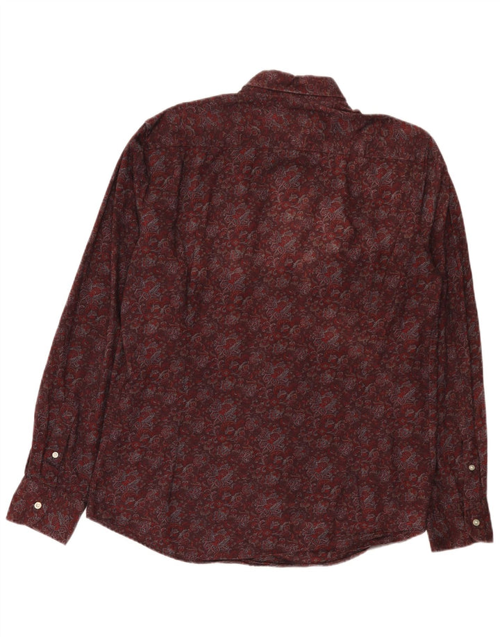 Camicia da uomo Massimo Dutti Large Bordeaux Paisley