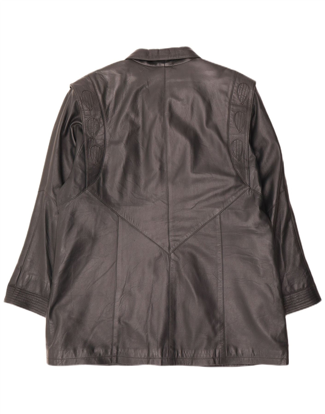 Cappotto in pelle da donna S&A EU 50 3XL Verde
