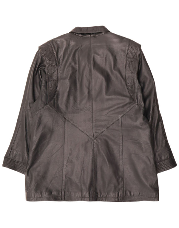 Cappotto in pelle da donna S&A EU 50 3XL Verde