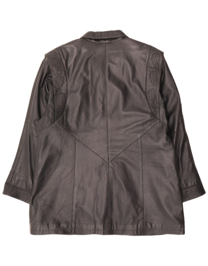 Cappotto in pelle da donna S&A EU 50 3XL Verde