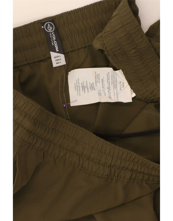 Pantaloncini da bagno da uomo Volcom grandi in poliestere kaki