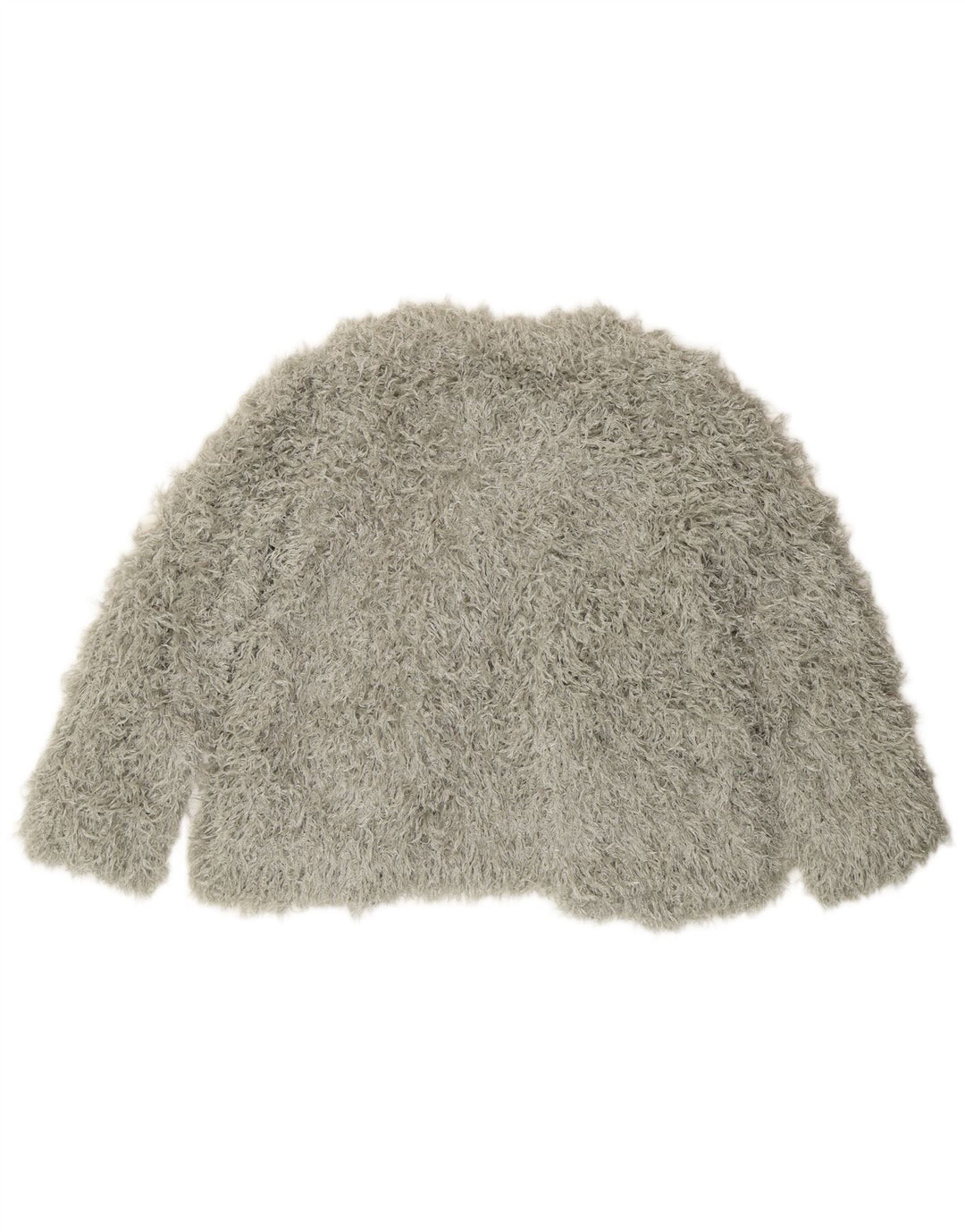 Giacca corta da donna in pelliccia sintetica Zara UK 10 piccola poliestere grigio