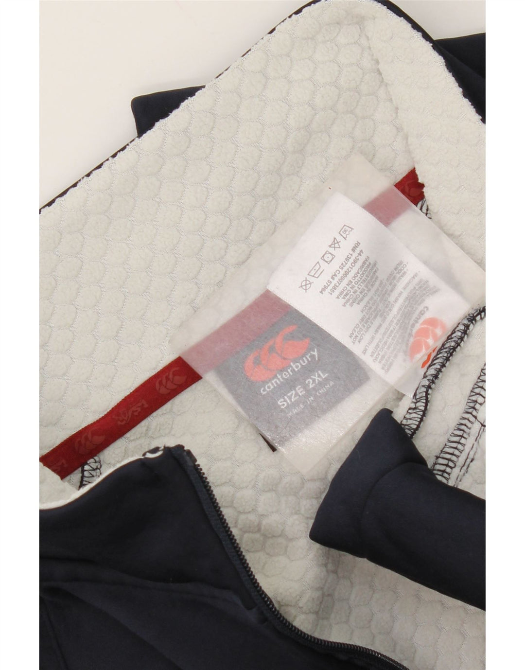 Felpa da uomo con collo con zip Canterbury, 2XL, poliestere blu navy