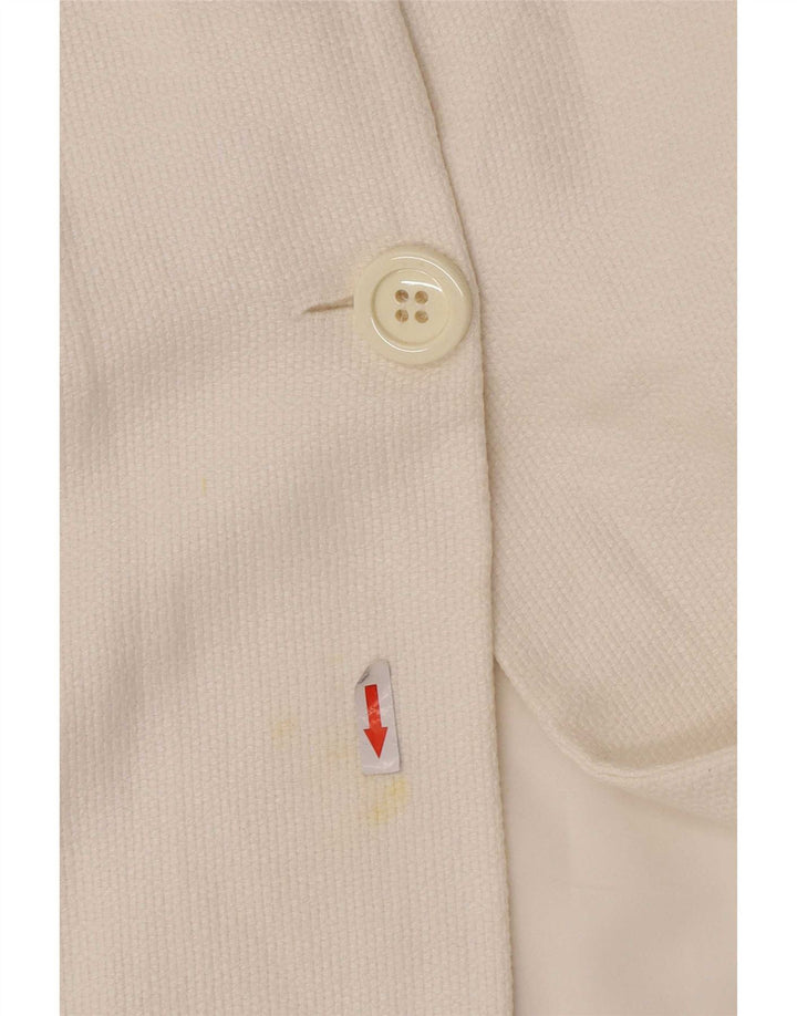 Giacca blazer a 2 bottoni corta da donna Massimo Dutti EU 38 bianco medio
