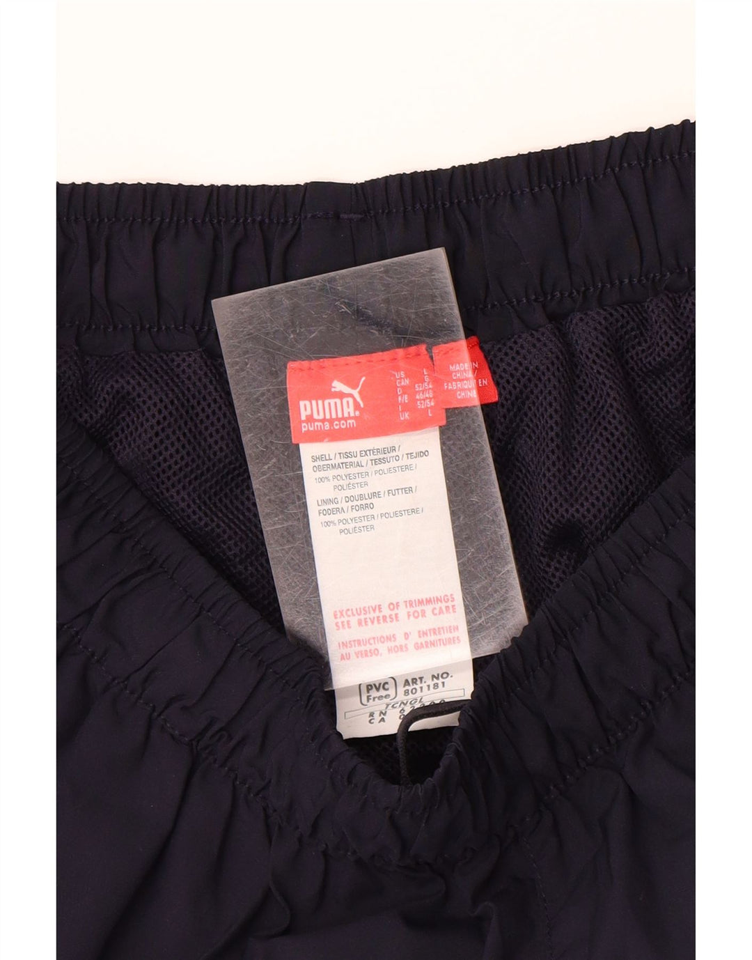 PUMA Mens Sport Shorts Large Navy Blue Colourblock Polyester