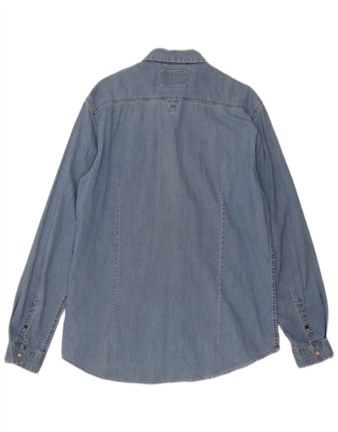 Camicia Guess da uomo slim fit in denim di colore blu medio