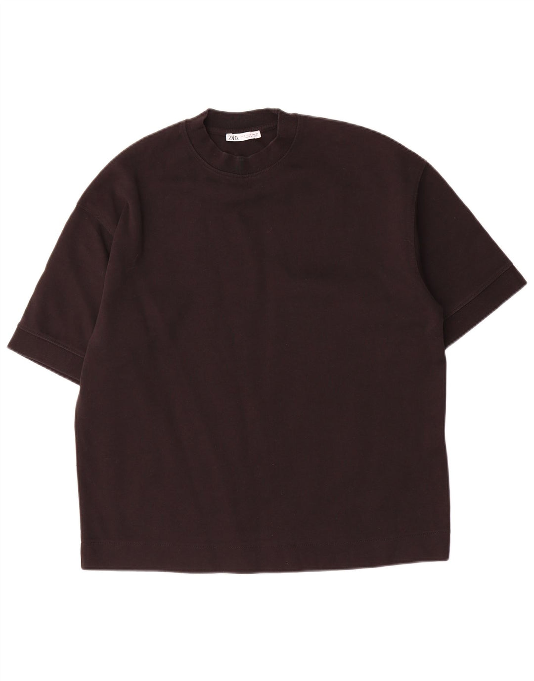 T-shirt Zara da uomo Top Small in cotone nero